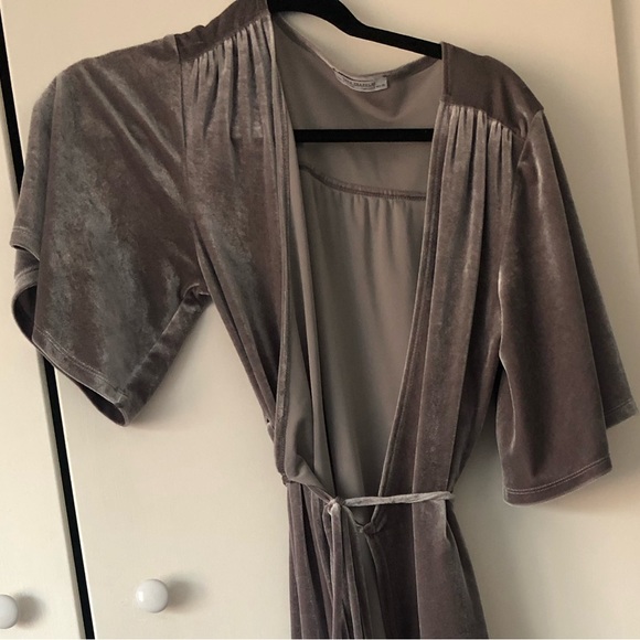 Zara Velvet Wrap Dress - S - Picture 4 of 4